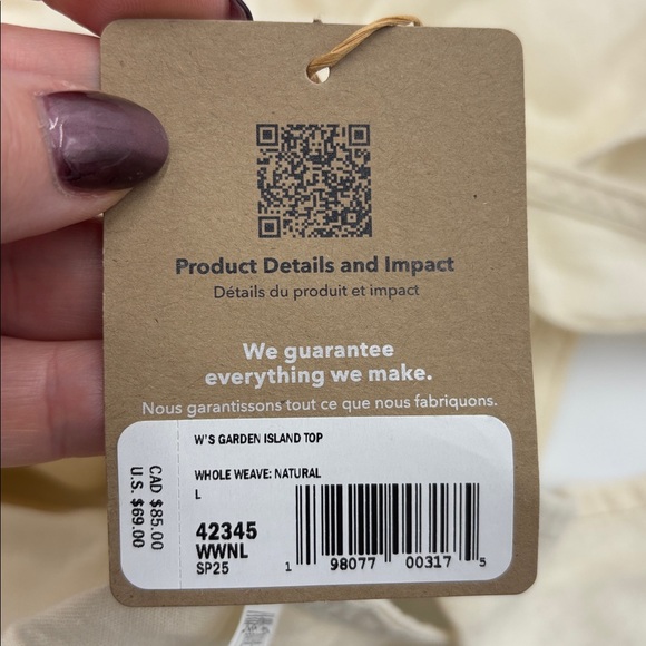 Patagonia Garden Island Top in Whole Weave Natural - Picture 5 of 6